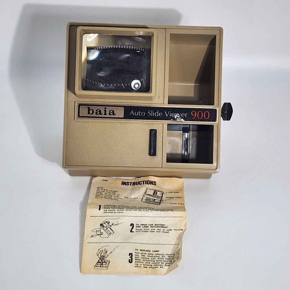 Baia Auto Slide Viewer 900 for Viewing 35MM Slides Battery Operated Vintage